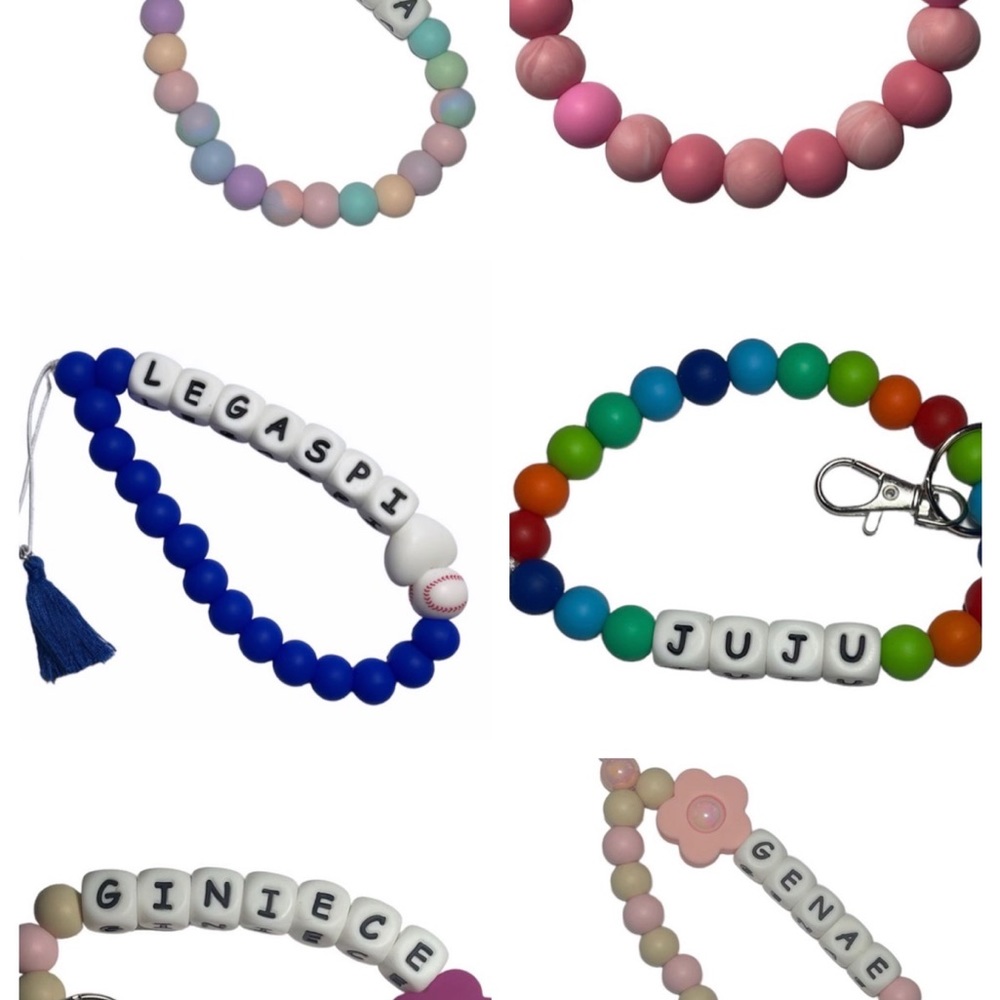 Personalized silicon keychains or iPhone holder